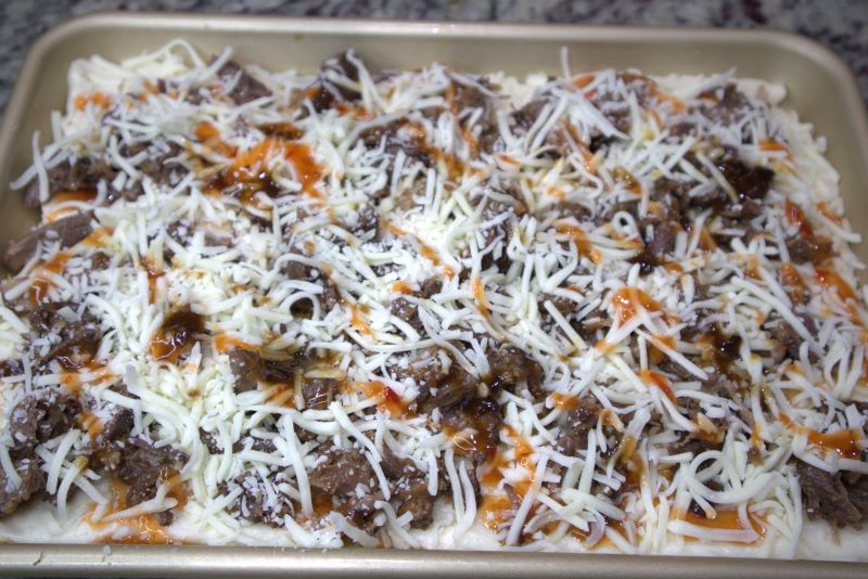 Assembled Oxtail Pizza Uncooked