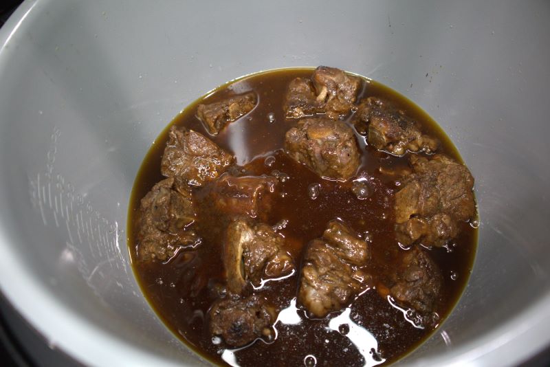 Oxtails after Pressure Cooking